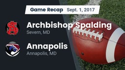 Recap: Archbishop Spalding  vs. Annapolis  2017