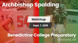 Matchup: Archbishop Spalding vs. Benedictine College Preparatory  2018