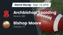 Recap: Archbishop Spalding  vs. Bishop Moore  2018