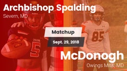 Matchup: Archbishop Spalding vs. McDonogh  2018