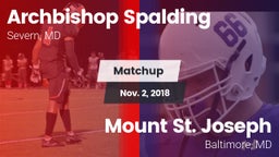 Matchup: Archbishop Spalding vs. Mount St. Joseph  2018
