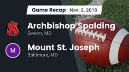 Recap: Archbishop Spalding  vs. Mount St. Joseph  2018