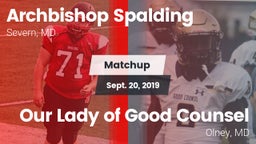 Matchup: Archbishop Spalding vs. Our Lady of Good Counsel  2019
