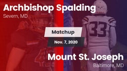 Matchup: Archbishop Spalding vs. Mount St. Joseph  2020