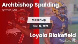 Matchup: Archbishop Spalding vs. Loyola Blakefield  2020