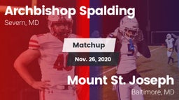 Matchup: Archbishop Spalding vs. Mount St. Joseph  2020