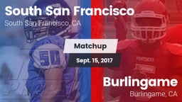 Matchup: South San Francisco vs. Burlingame  2017