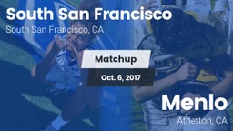 Matchup: South San Francisco vs. Menlo  2017
