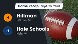 Recap: Hillman  vs. Hale Schools  2020