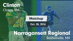 Matchup: Clinton vs. Narragansett Regional  2016