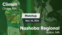 Matchup: Clinton vs. Nashoba Regional  2016