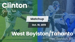 Matchup: Clinton vs. West Boylston/Tahanto  2019