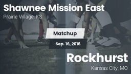 Matchup: Shawnee Mission East vs. Rockhurst  2016