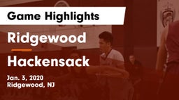 Ridgewood  vs Hackensack  Game Highlights - Jan. 3, 2020