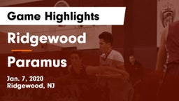 Ridgewood  vs Paramus  Game Highlights - Jan. 7, 2020