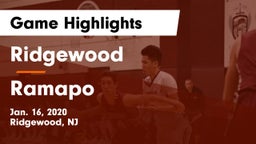 Ridgewood  vs Ramapo Game Highlights - Jan. 16, 2020
