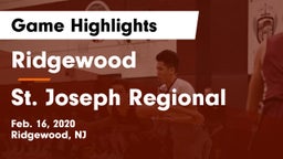 Ridgewood  vs St. Joseph Regional  Game Highlights - Feb. 16, 2020