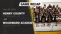 Recap: Henry County  vs. Woodward Academy 2016