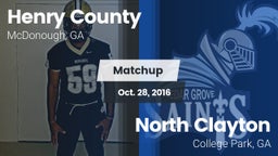 Matchup: Henry County vs. North Clayton  2016