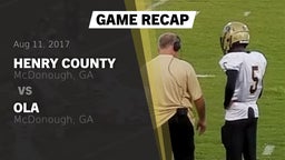Recap: Henry County  vs. Ola  2017