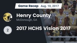 Recap: Henry County  vs. 2017 HCHS Vision 2017 2017