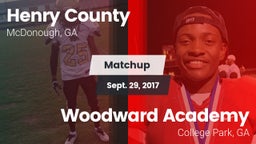 Matchup: Henry County vs. Woodward Academy 2017