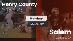 Matchup: Henry County vs. Salem  2017