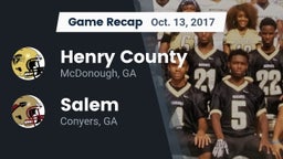 Recap: Henry County  vs. Salem  2017