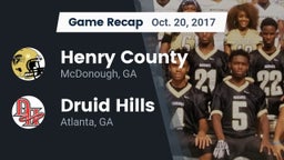Recap: Henry County  vs. Druid Hills  2017