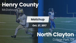 Matchup: Henry County vs. North Clayton  2017