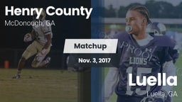 Matchup: Henry County vs. Luella  2017