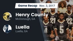 Recap: Henry County  vs. Luella  2017