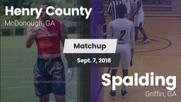 Matchup: Henry County vs. Spalding  2018
