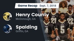 Recap: Henry County  vs. Spalding  2018