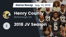 Recap: Henry County  vs. 2018 JV Season 2018