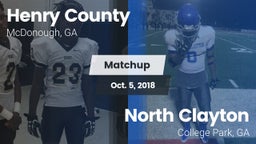 Matchup: Henry County vs. North Clayton  2018