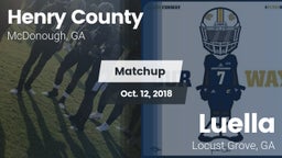 Matchup: Henry County vs. Luella  2018