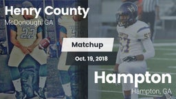 Matchup: Henry County vs. Hampton  2018