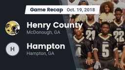 Recap: Henry County  vs. Hampton  2018