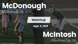 Matchup: Henry County vs. McIntosh  2019