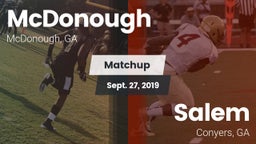 Matchup: Henry County vs. Salem  2019
