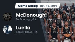 Recap: McDonough  vs. Luella  2019