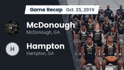 Recap: McDonough  vs. Hampton  2019