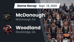 Recap: McDonough  vs. Woodland  2020