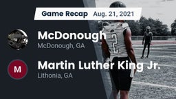 Recap: McDonough  vs. Martin Luther King Jr.  2021