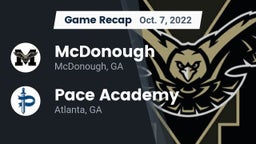 Recap: McDonough  vs. Pace Academy 2022