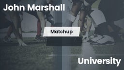 Matchup: John Marshall vs. University  2016