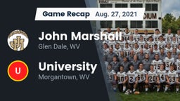 Recap: John Marshall  vs. University  2021