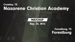 Matchup: Nazarene Christian A vs. Forestburg  2016