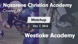 Matchup: Nazarene Christian A vs. Westlake Academy 2015